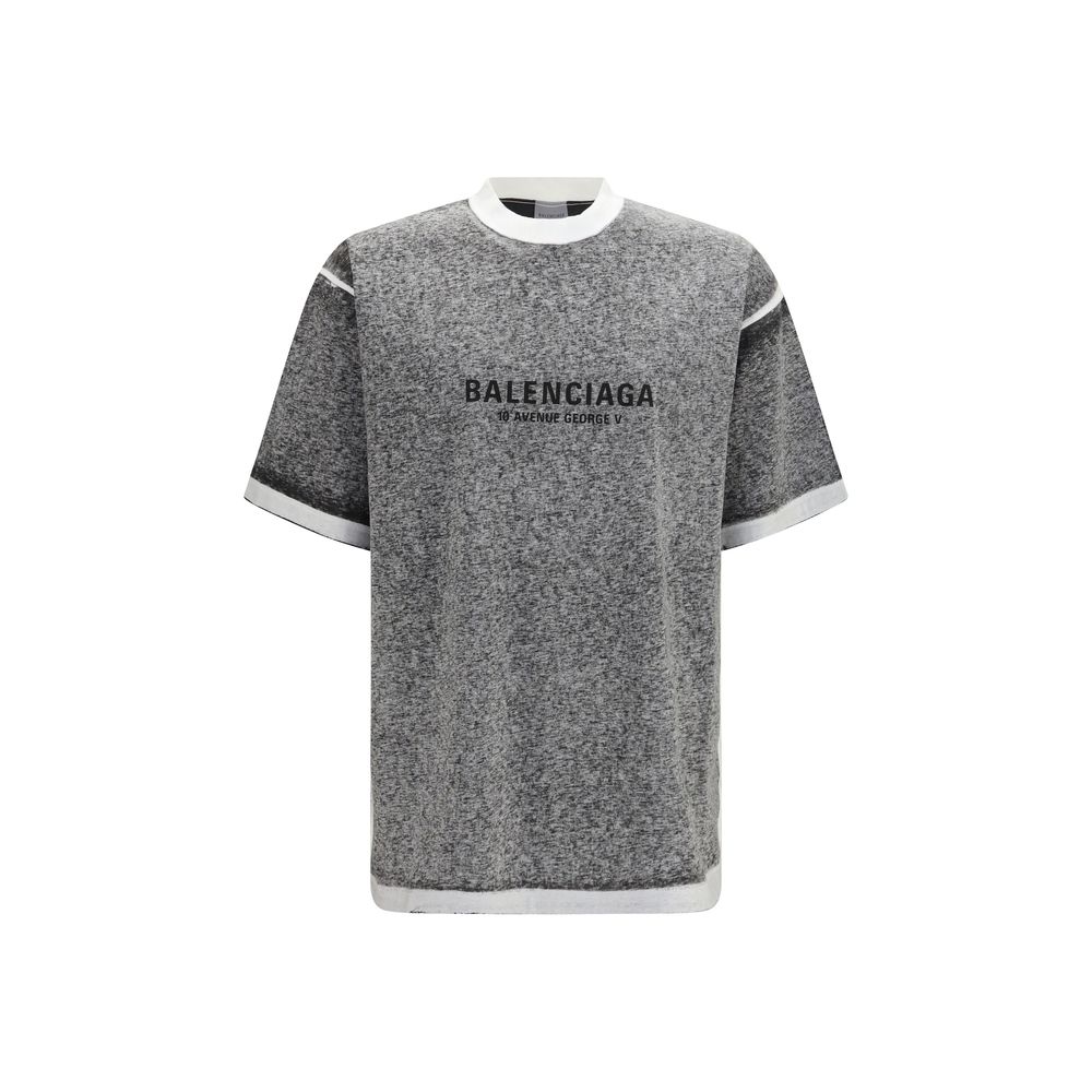 Balenciaga Gray Cotton T-Shirt