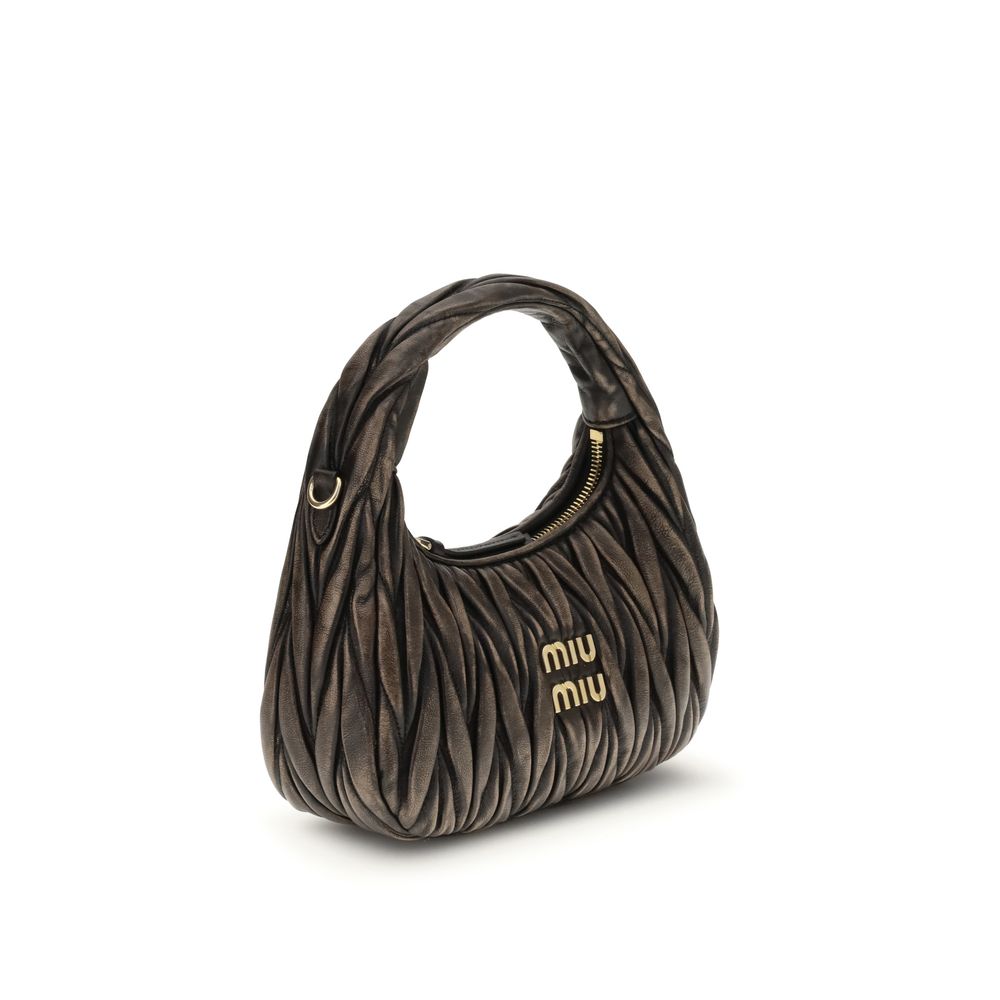 Miu Miu Brown Lamb Ovis Aries Aries Shoulder Bag