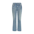 Saint Laurent Blue Cotton Straight-Leg Jeans