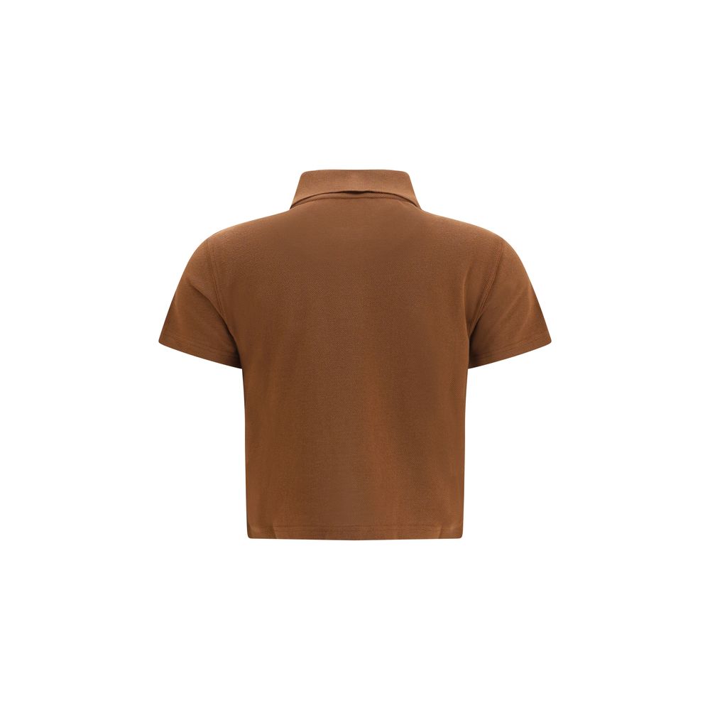 Saint Laurent Brown Cotton Polo Shirt