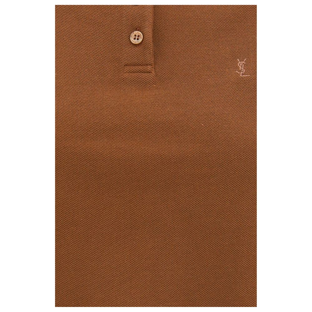 Saint Laurent Brown Cotton Polo Shirt
