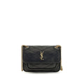 Saint Laurent Black Calf Leather Bos Taurus Shoulder Bag