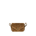 Saint Laurent Brown Suede Leather Shoulder Bag