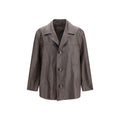 Saint Laurent Black Wool Oves Aries Leather Jacket