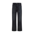 Fendi Black Cotton Straight-Leg Jeans