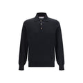 Brunello Cucinelli Black Cotton Polo Shirt