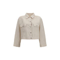 Brunello Cucinelli White Cotton Denim Jacket