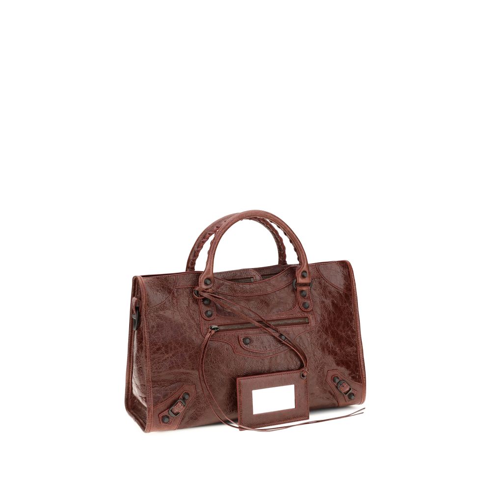 Balenciaga Bordeaux Lamb Ovis Aries Aries Shoulder Bag