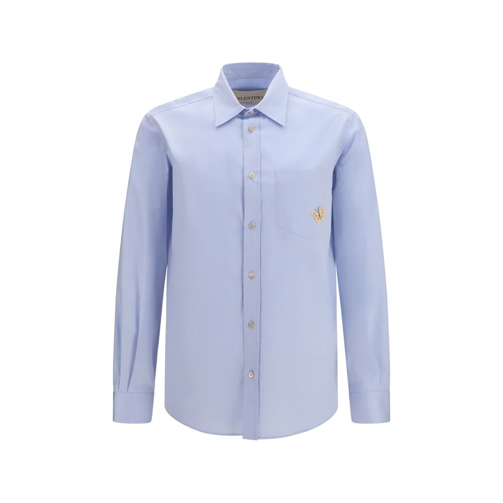 Valentino Garavani Blue Cotton Dress Shirt