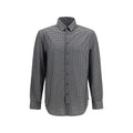 Giorgio Armani Gray Cotton Pattern Shirt