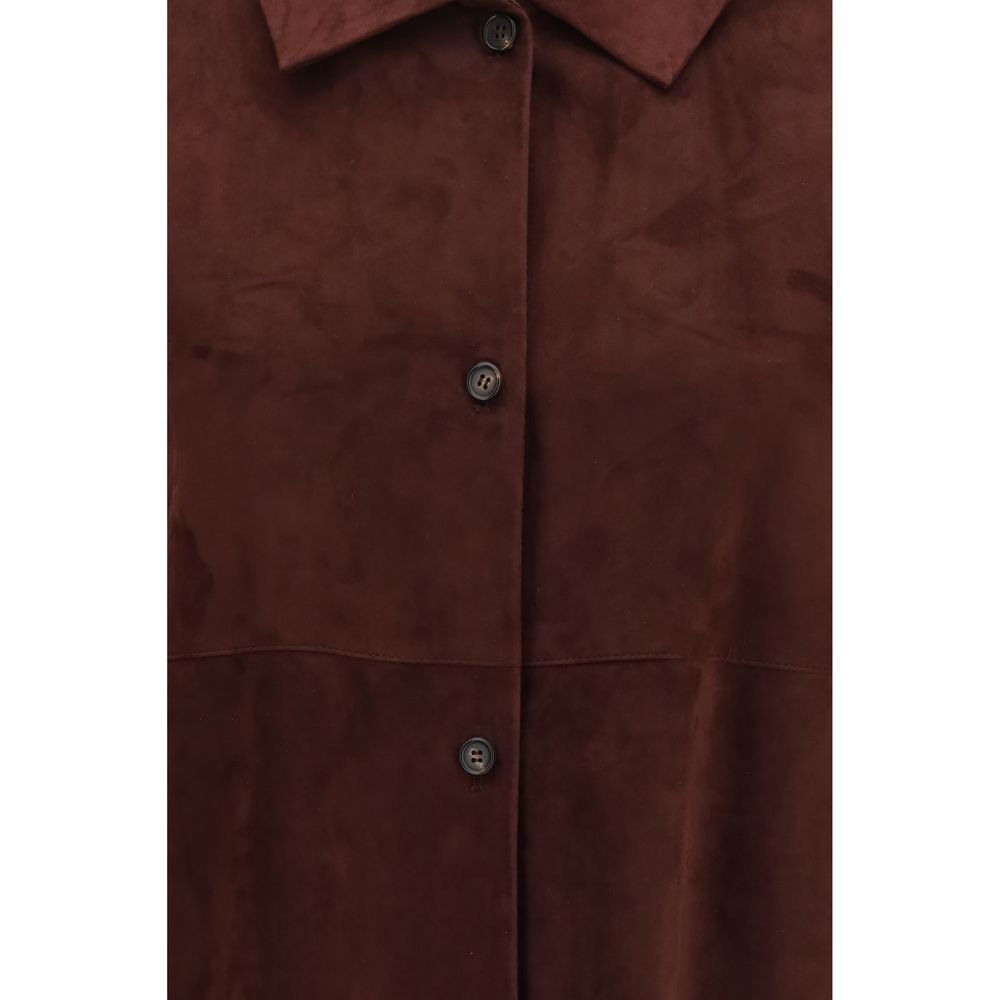 'S Max Mara Bordeaux Lamb Ovis Aries Aries Leather Jacket