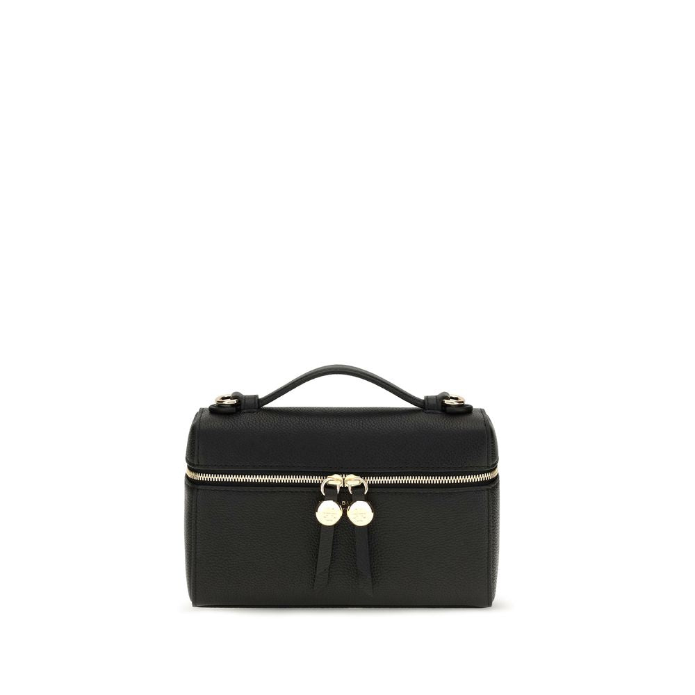 Tory Burch Black Calf Leather Bos Taurus Shoulder Bag