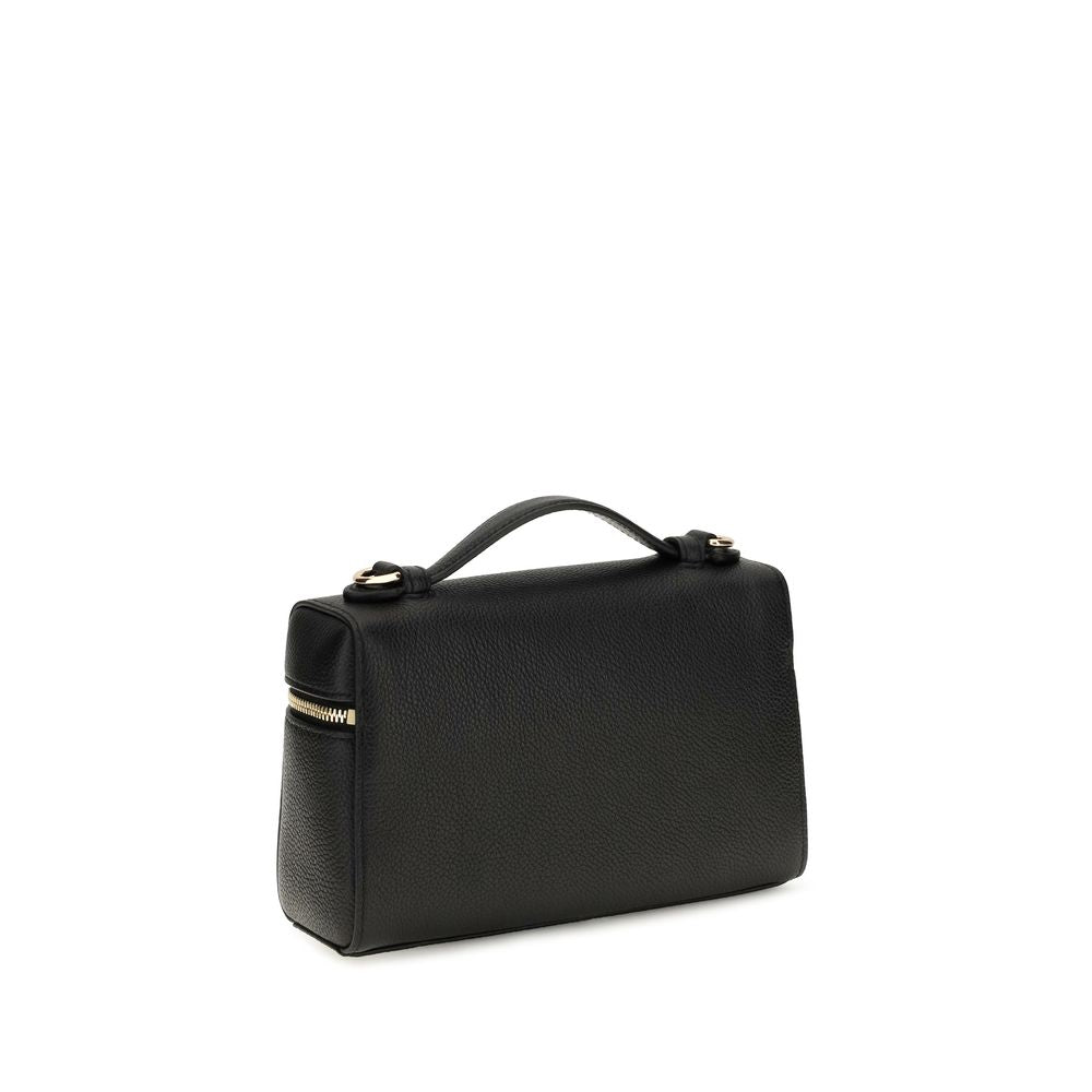 Tory Burch Black Calf Leather Bos Taurus Shoulder Bag