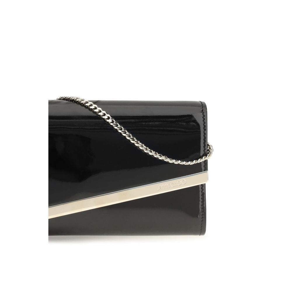 Jimmy Choo Black Calf Leather Bos Taurus Clutch Bag