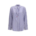 Givenchy Blue Silk Pattern Shirt