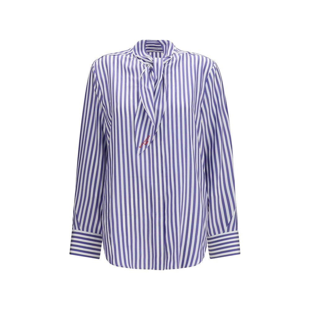 Givenchy Blue Silk Pattern Shirt