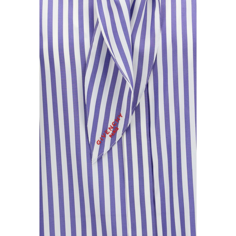 Givenchy Blue Silk Pattern Shirt