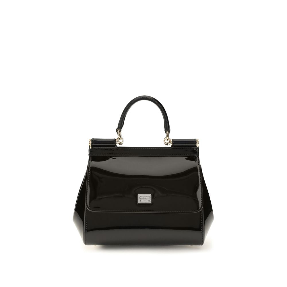 Dolce & Gabbana Black Calf Leather Bos Taurus Handbag
