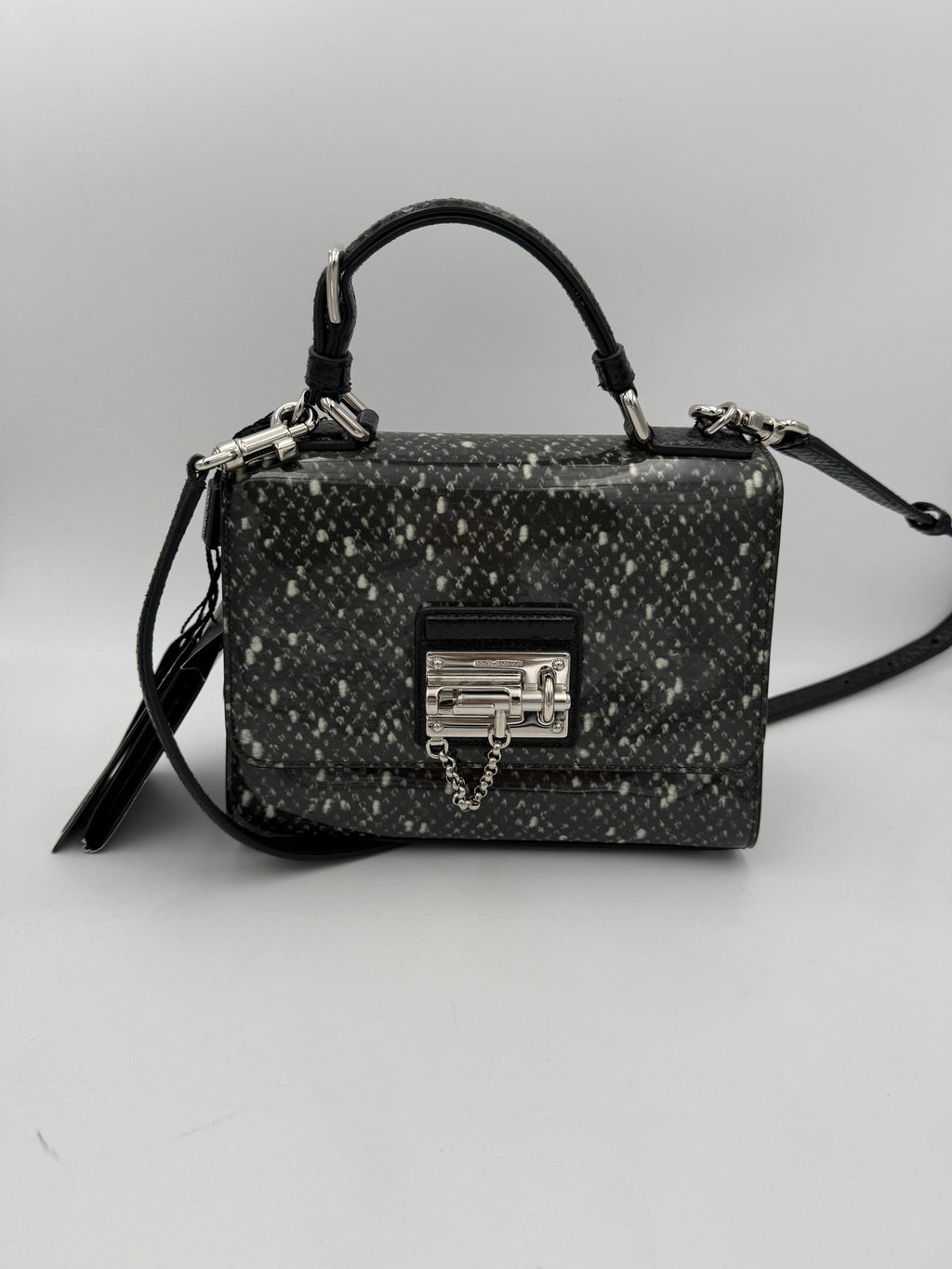 Dolce & Gabbana DOLCE & GABBANA “Monica” Python and Patent Handbag