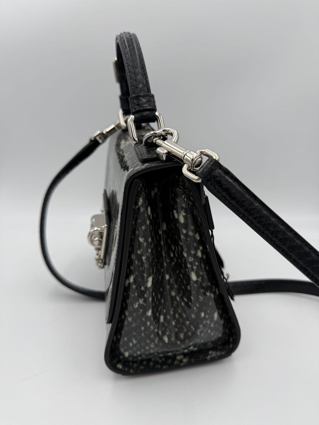 Dolce & Gabbana DOLCE & GABBANA “Monica” Python and Patent Handbag