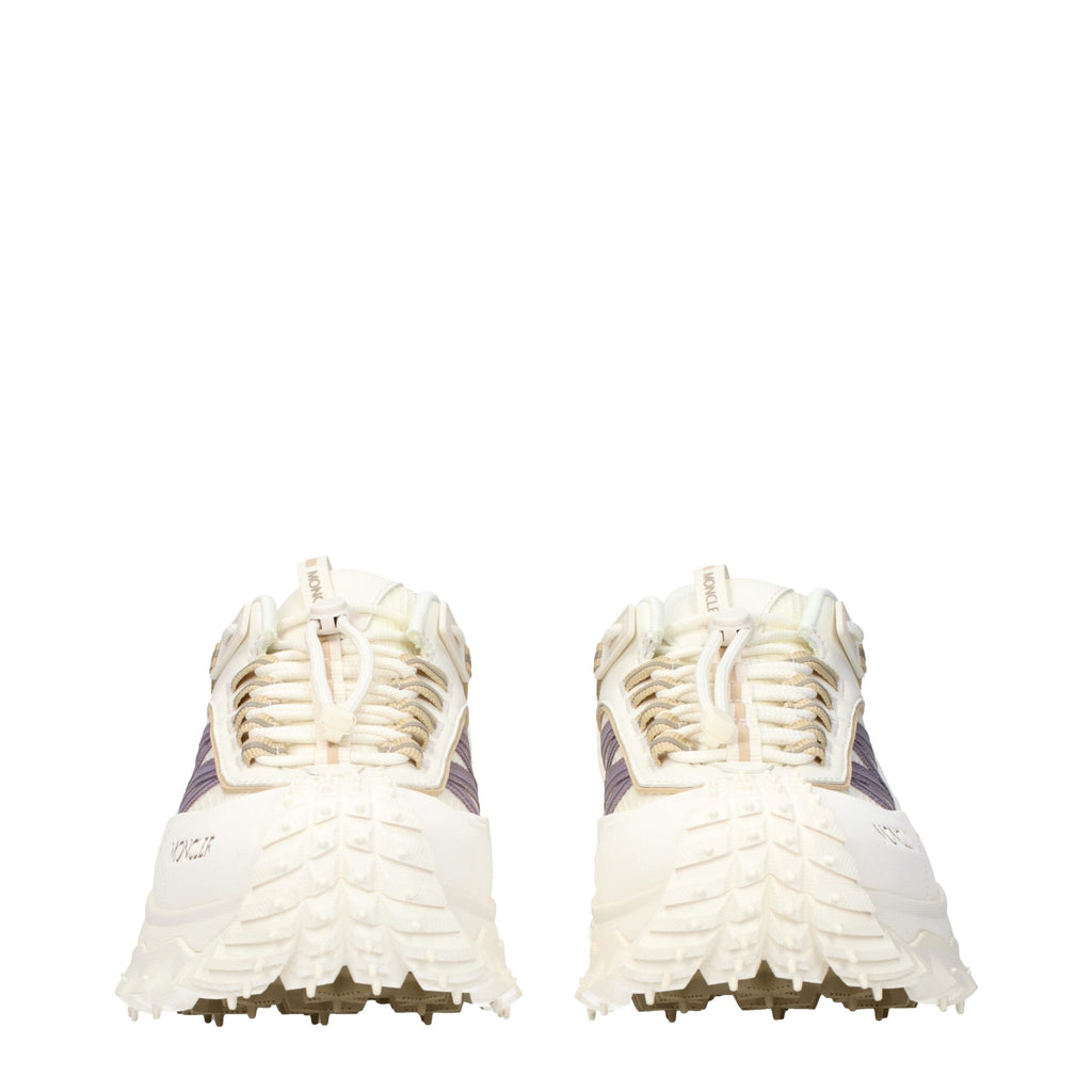 Moncler White Fabric Athletic Sneakers