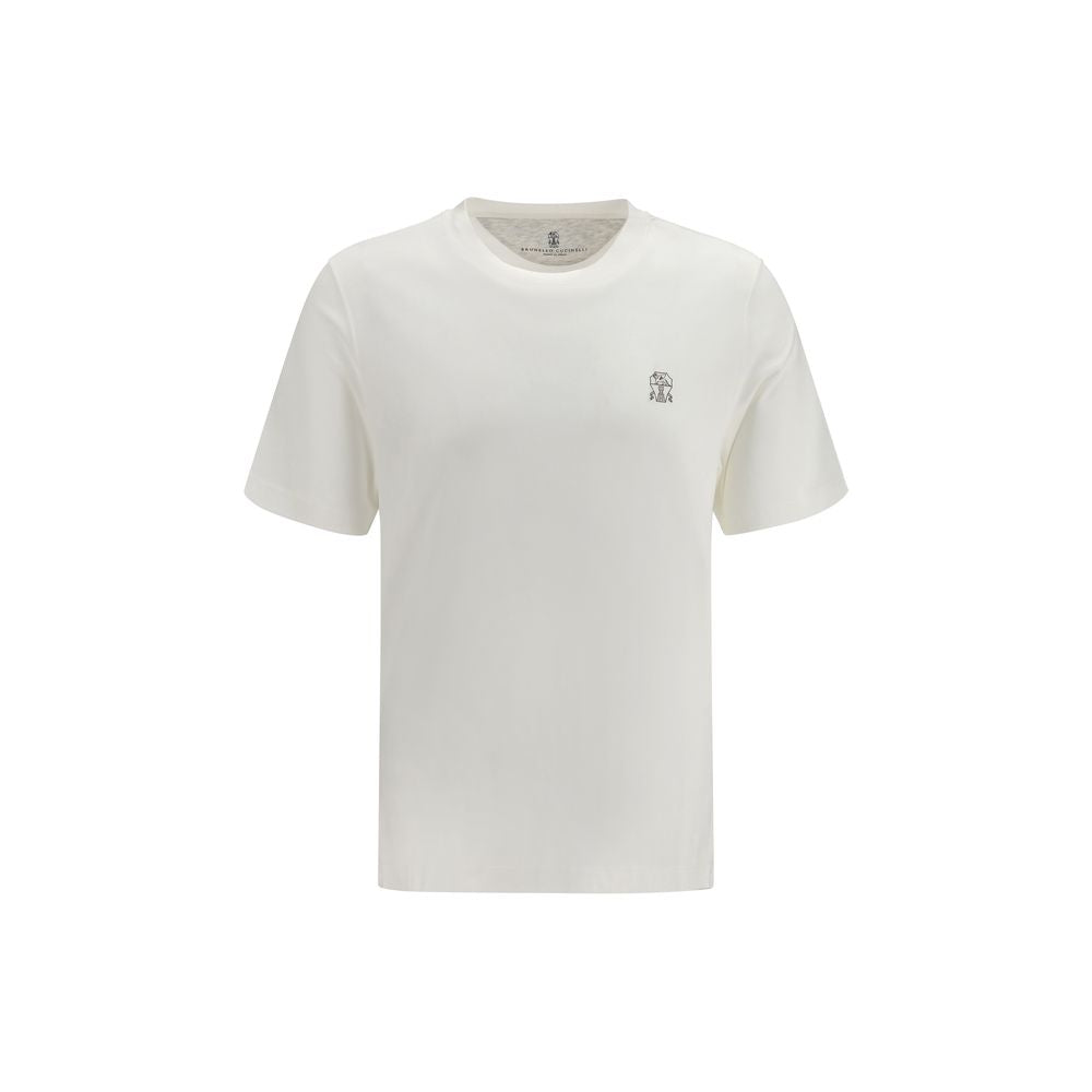 Brunello Cucinelli White Cotton T-Shirt