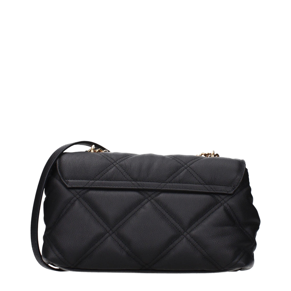 Versace Black Leather Shoulder Bag