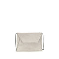Brunello Cucinelli Gray Calf Leather Bos Taurus Clutch Bag
