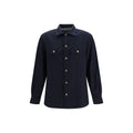 Brunello Cucinelli Blue Wool Oves Aries Shirt