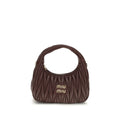 Miu Miu Bordeaux Calf Leather Bos Taurus Handbag