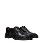 Valentino Garavani Black Leather Oxfords And Derbies