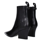 Valentino Garavani Black Leather Ankle Boots