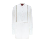 Gucci White Cotton Blouse