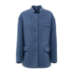 Gucci Light Blue Wool Coat