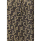 Fendi Brown Silk Pattern Shirt