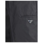 Prada Black Recycled Polyamide Bermuda Shorts