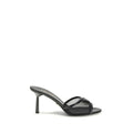 Prada Black Calf Leather Bos Taurus Stiletto Heel Sandals