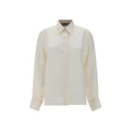 Fendi White Silk Pattern Shirt