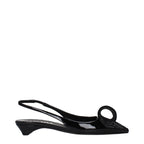 Prada Black Leather Flat Sandals