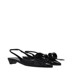 Prada Black Leather Flat Sandals