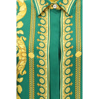 Versace Bicolor Silk Pattern Shirt