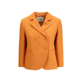 Fendi Orange Fleece Wool Blazer