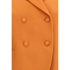 Fendi Orange Fleece Wool Blazer